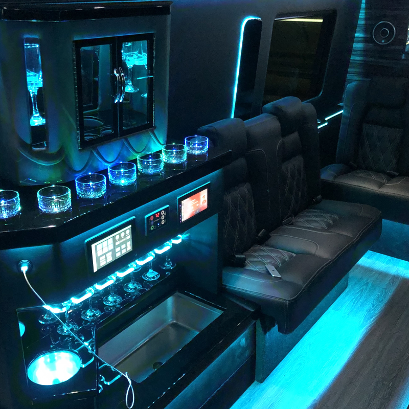 Mercedes Benz Sprinter Luxury Limousine Interior