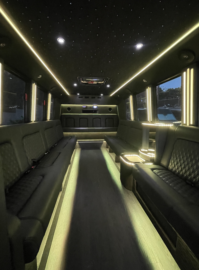 Luxury Limo Party Bus (Interior)